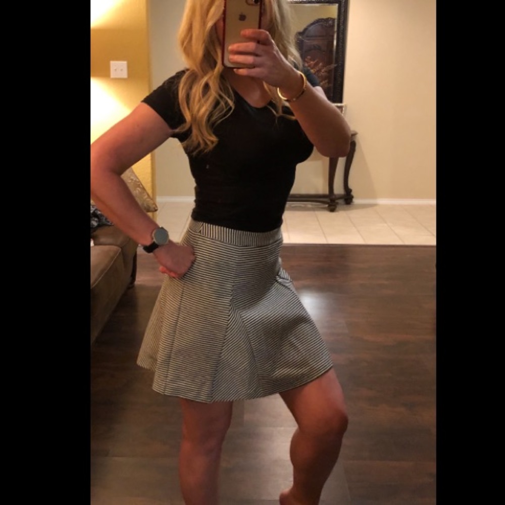 Michael Kors A-line black and white skirt.